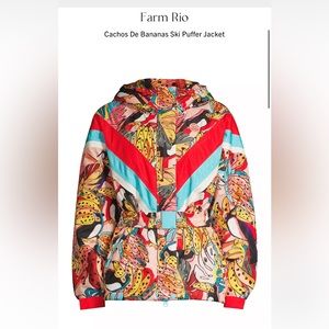 Farm Rio Puffer - Cachos De Bananas Ski Puffer Jacket